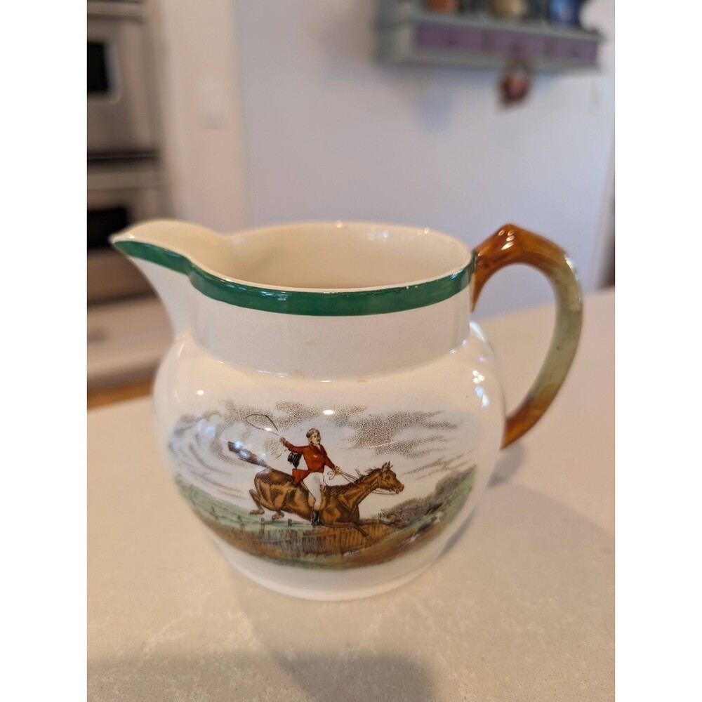 Vintage Spode Herring’s Hunt 20 oz Jug / Pitcher – "The Chase" & "The First Over